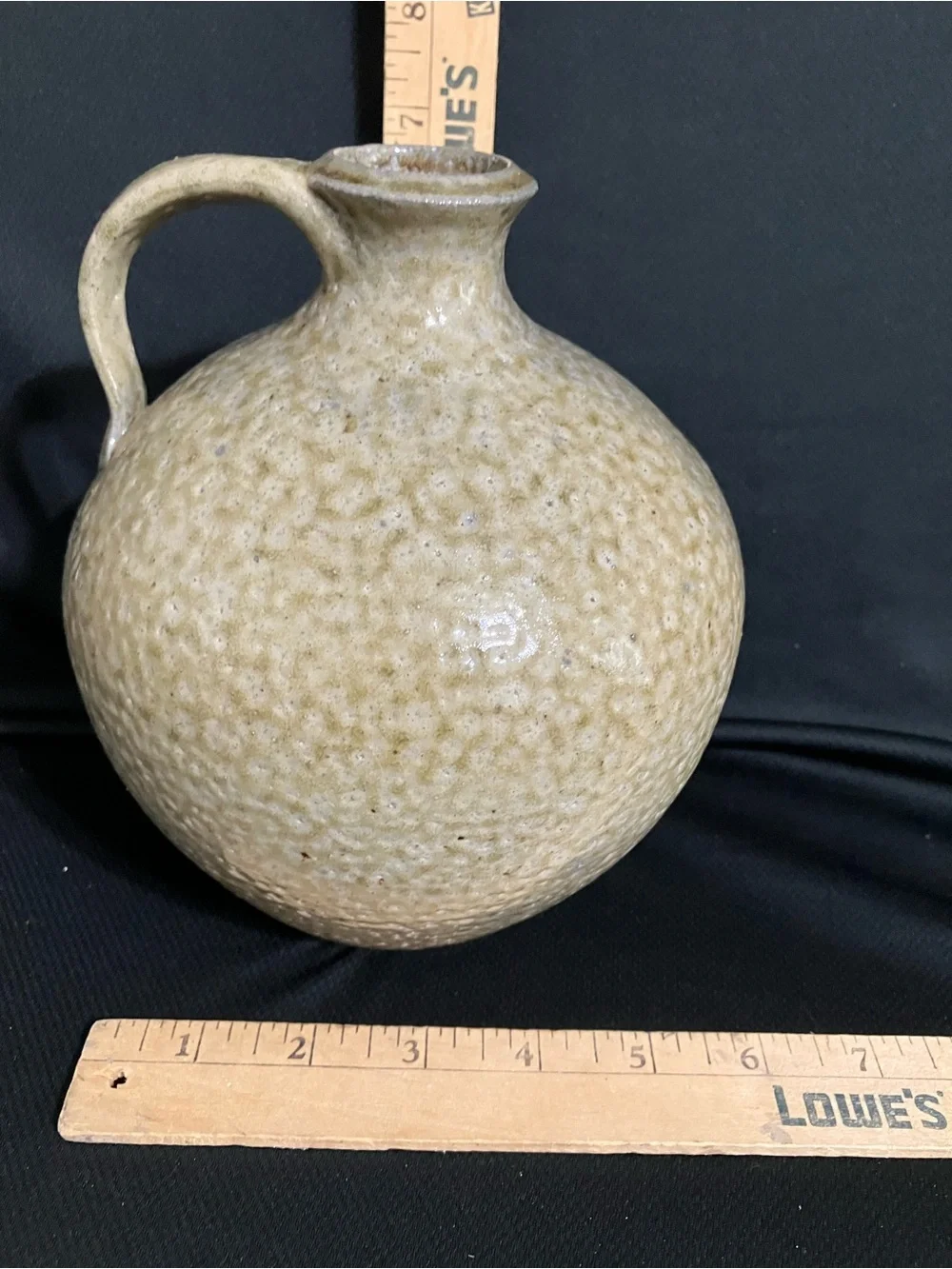 Handcrafted Ceramic Pitcher Vase by Phil Morgan, NC in Speckled Cream